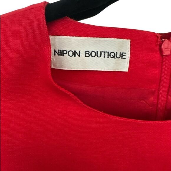 Vintage Nipon Boutique Linen Sheath Dress Size 6 - Picture 2 of 7